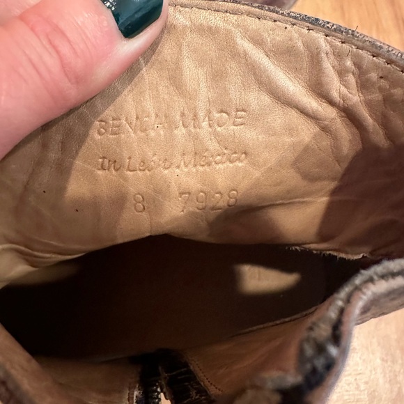 BED STU GENTRY WEDGE BLACK LUX BOOTIE BOOTS VINTAGE WESTERN BLACK BOHO Sz 8 - Picture 7 of 7